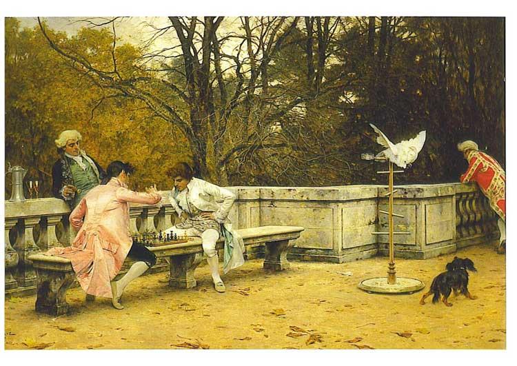 Charles Bargue The Chess Game oil painting picture